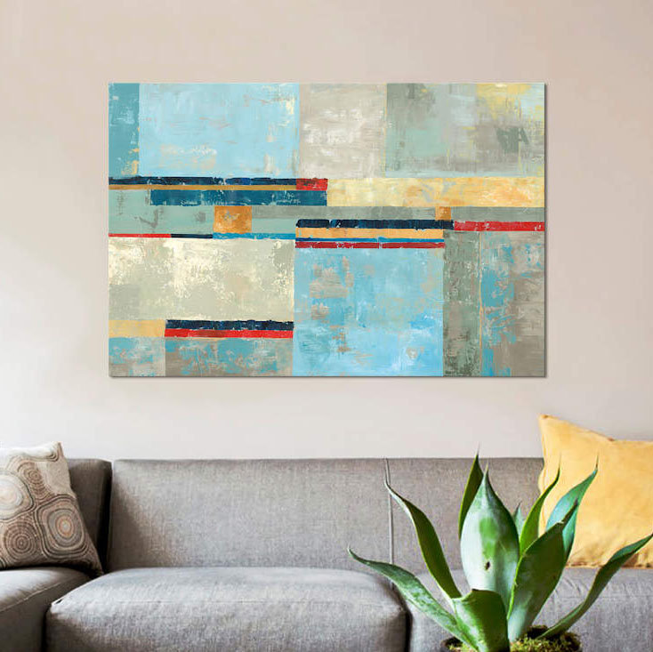 « barcelone », reproduction sur toile, H 40 po x l 60 po x P 1,5 po