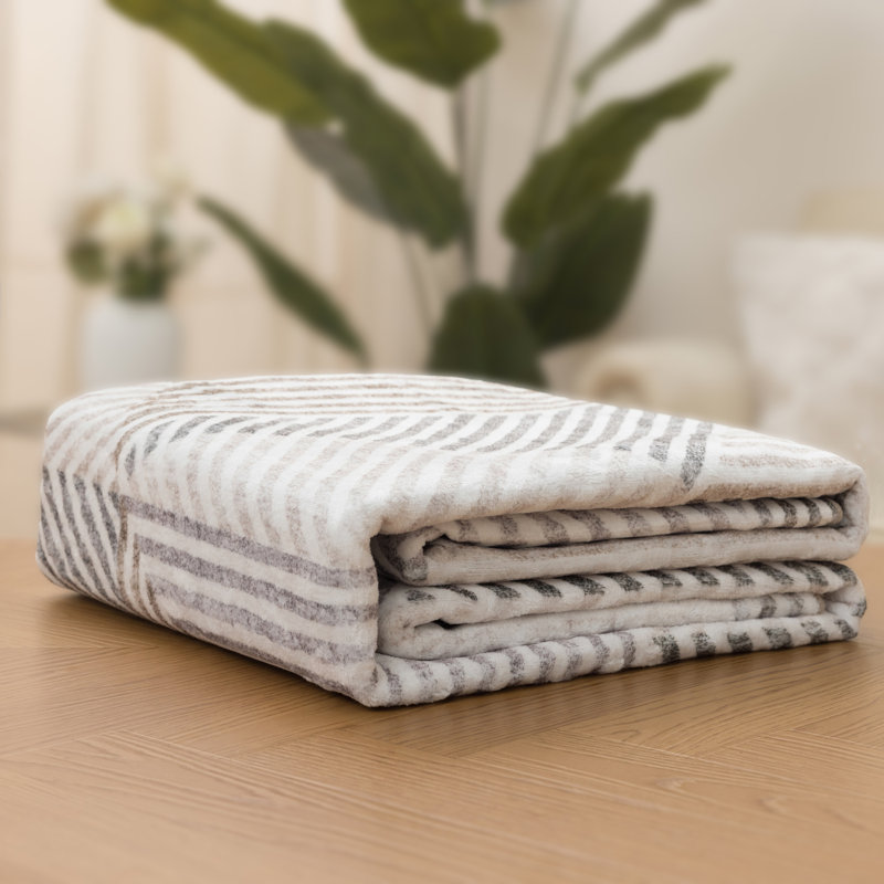 Tapis beige à motif géométrique moderne lavable à la machine Jahree Miles, Rectangle 5 pi x 7 pi, Beige