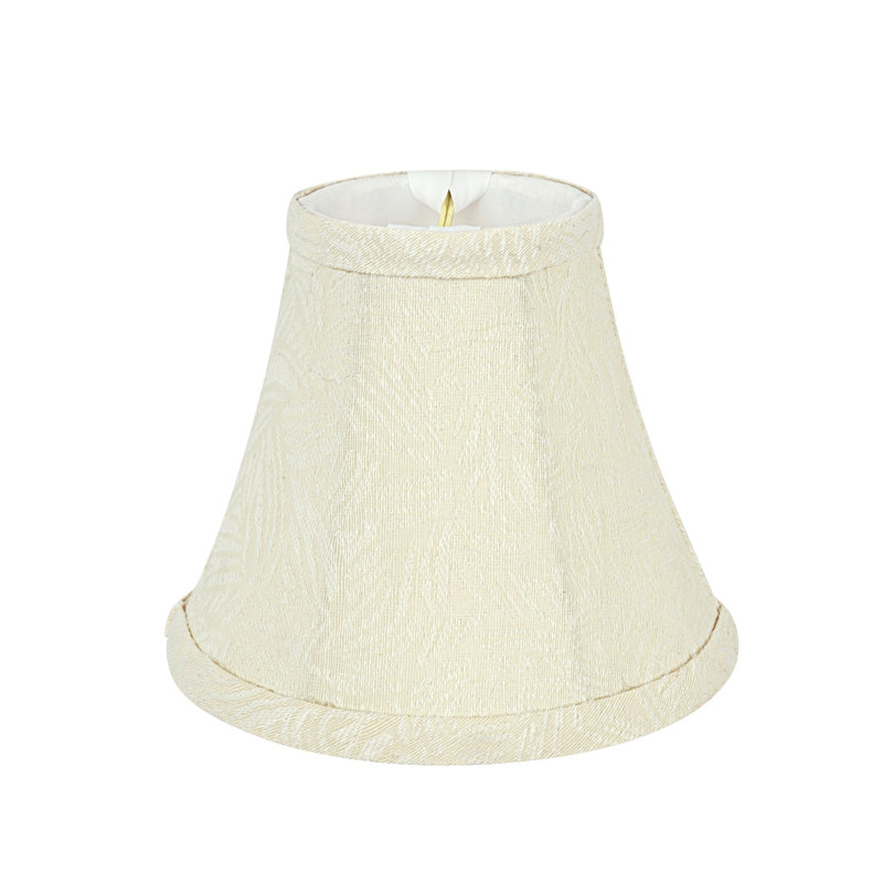 Abat-jour en lin de style candélabre à cloche de 5 po (attache) beige