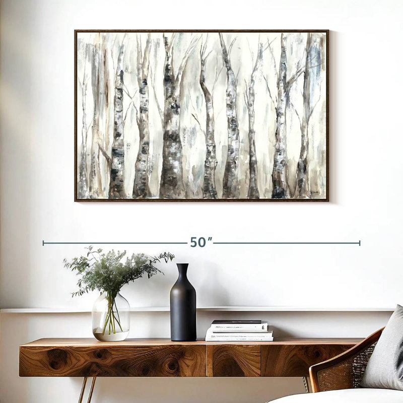 Winter Aspen Trunks - neutre, Cadre flottant noyer, 40 po x 27 po