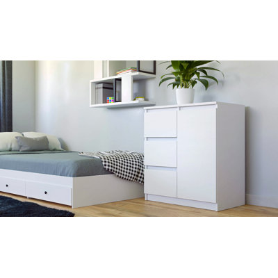 Benedek 80cm W 3 - Drawer Chest of Drawers