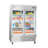 Commercial Refrigerator, 32.2 in Width Reach In Upright Refrigeration Double Glass Door, 43.2 Cu.ft Auto-Defrost Stainless Steel Refrigerator with 8 Adjustable Shelves, 32 to 50℉ Temp Range