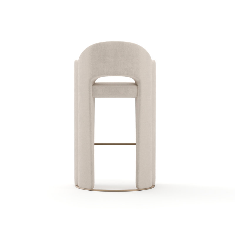 Overlap Bar Stool Ivory, Bar Stool (30” Seat Height)