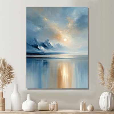 Reproduction d'art sur toile encadrée, paysage jaune