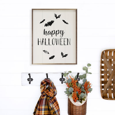 Happy Halloween Bats - blanc