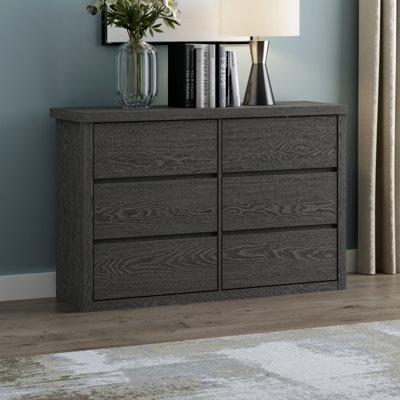 Brannick 46.5" W Handleless 6-Drawer Double Dresser