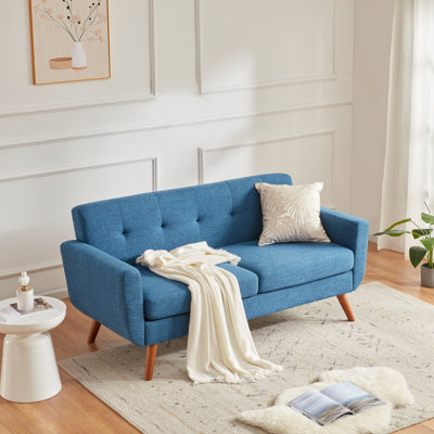 65" W Loveseat Sofa Mid Century Modern Love Seat Couches For Living Room