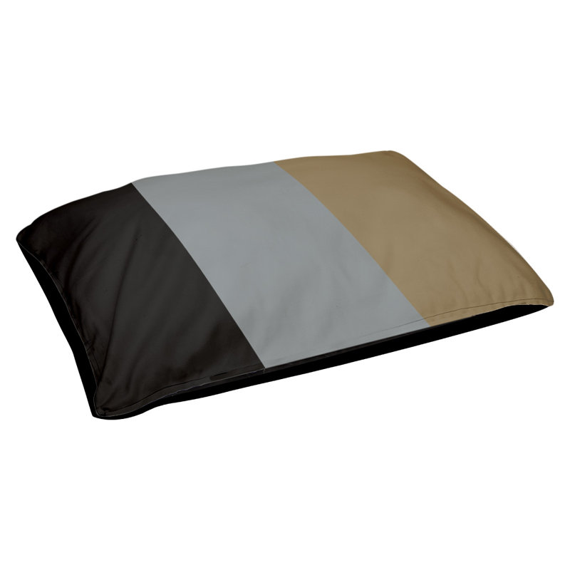 Oreiller rectangulaire designer, Grand (L 40 po x l 50 po), Noir / argent / doré métallique
