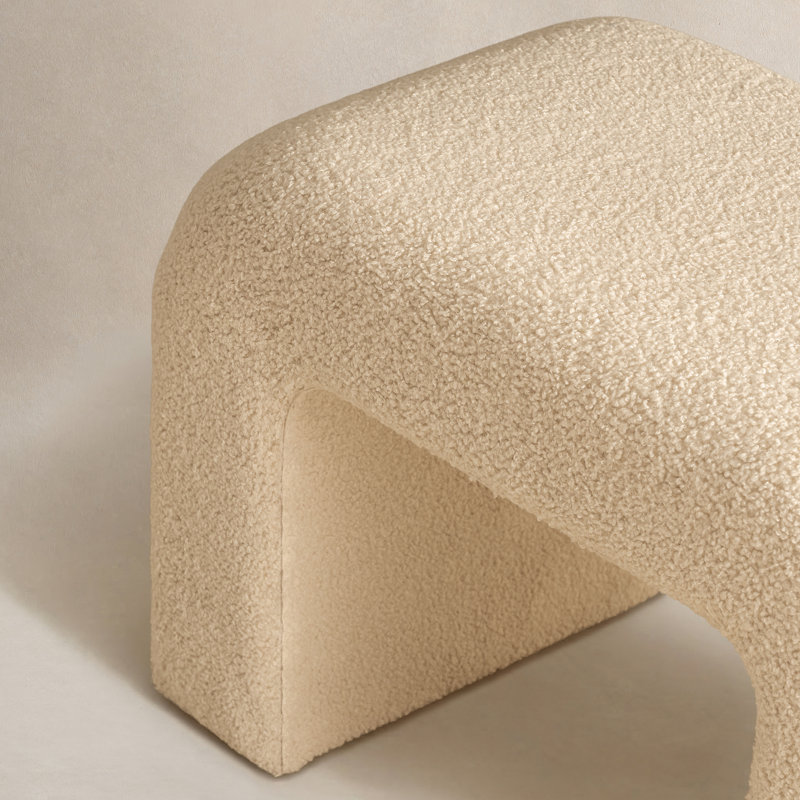 Banc avec repose-pieds Ellecia 25,6 po, Chameau