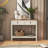 Farmhouse Style Console Table With 2 Drawer And Bottom Storage Shelf For Entryway-1389820288