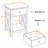 1 Drawer Bedside Table with X-Shape Frame-302951330