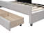 Lit de jour beige avec lit gigogne et trois tiroirs pour lit simple - Maximisez le rangement