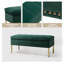 Banc de rangement moderne en velours de 46,5 po Berry-996126445