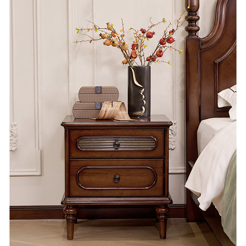 Armoire de rangement en bois massif American Vintage
