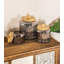 Mabank Glass Decorative Jars with Wood Lids Set-30689851-30689849