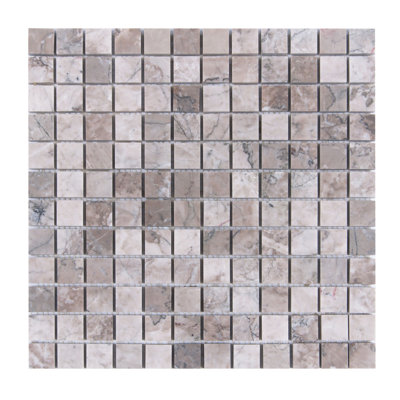 12" x 12" Marble Grid Mosaic Wall & Floor Tile