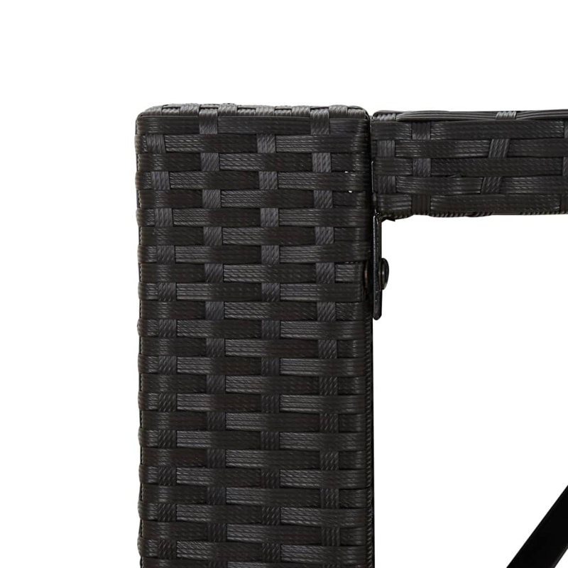 Rectangular Outdoor Bar Table, Black, 31.5" W x 72.8" L x 43.3" H