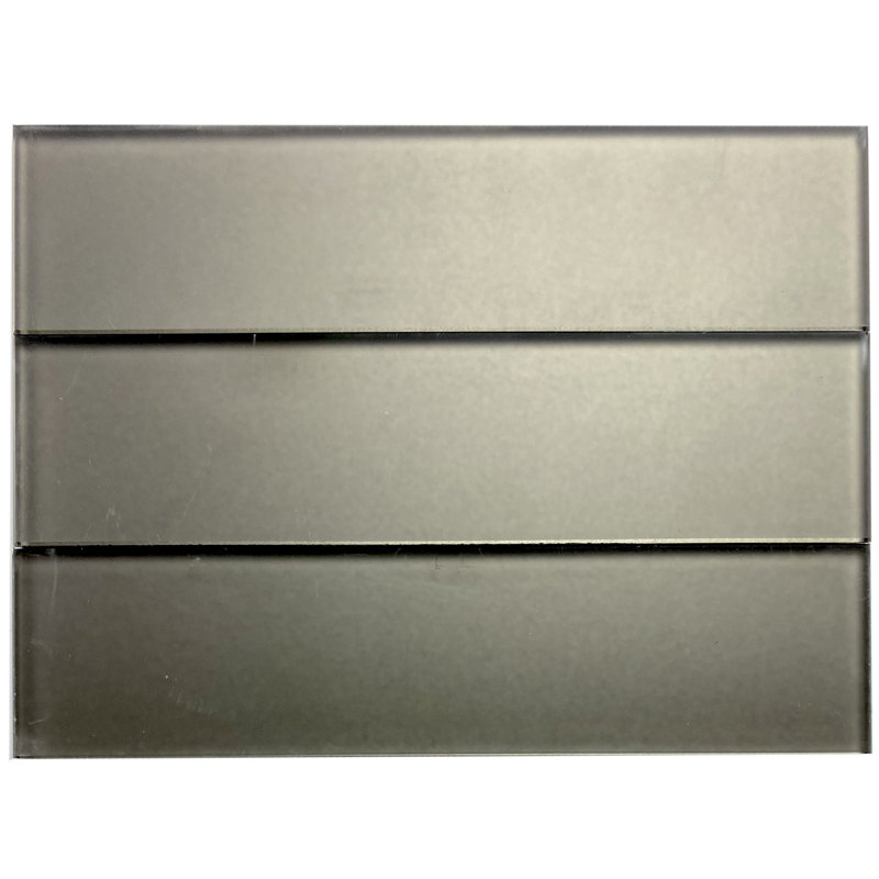 Carrelage mural de cuisine et de salle de bain à bord droit en verre de qualité diamant 2 po x 8 po Forever Matte