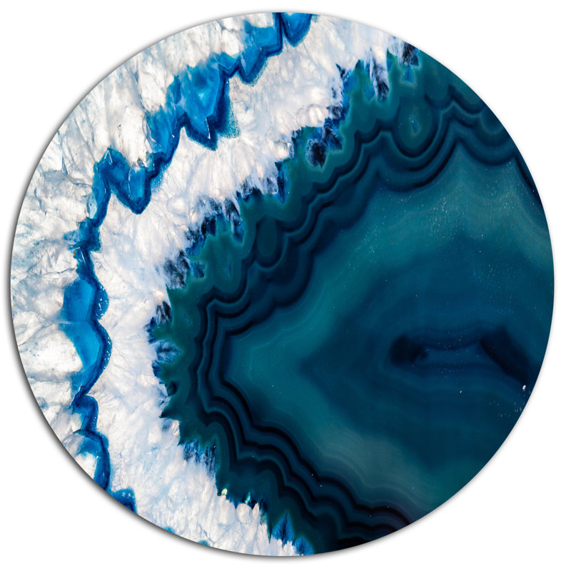 «Blue brésilien Geode», impression sur métal, H 23 po x l 23 po x P 1 po