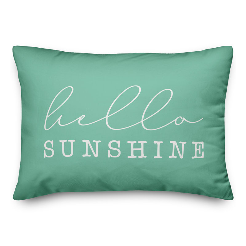Outdoor Reversible Throw Pillow, Mint Green