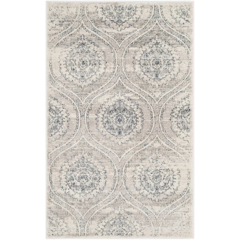 Tapis gris / noir Overholt, Rectangle 4 pi x 6 pi