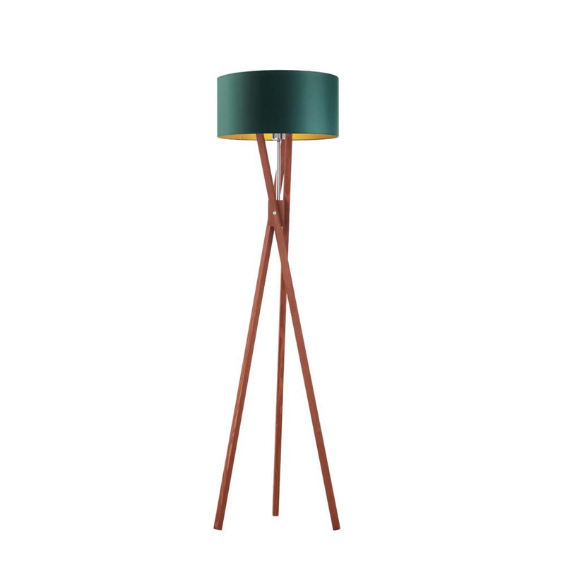 Quinnlynn 150cm Tripod Floor Lamp, Green, Brown