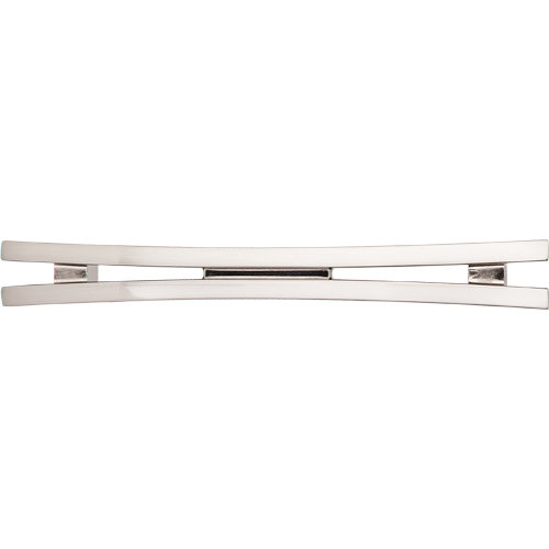 Flared 5" Center to Center Bar pull, Brushed Satin Nickel