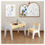 Ensemble de table et chaises pour enfant en bois aggloméré blanc
