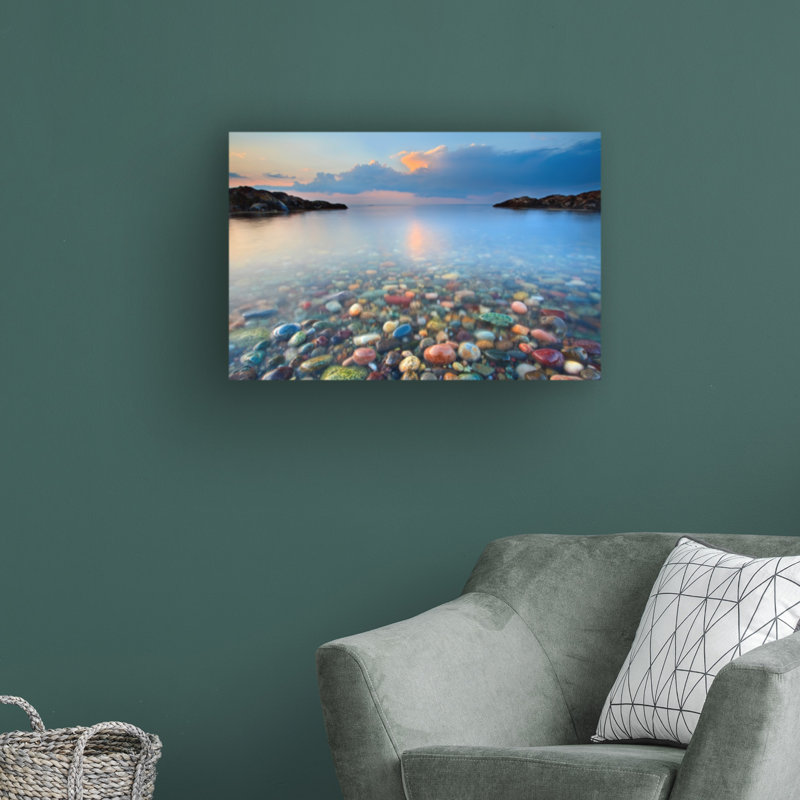Colored Rocks par Patrick Zephyr - Photographie sur toile tendue, H 30 po x l 47 po x P 2 po