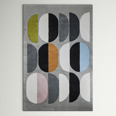 Inaluxe Tilton Hand Tufted Wool Grey Rug