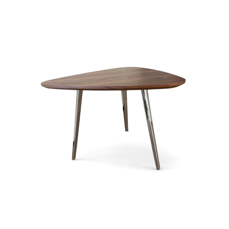     Pangea Home Hal 3 Legs End Table - Hal Accent Table – Modern Side Table for Living Room, Bedroom, or Lounge Spaces - Walnut Side Table
