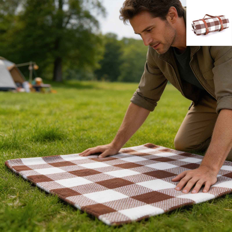 Tapis de pique-nique en cuir avec tapis antidérapant, G