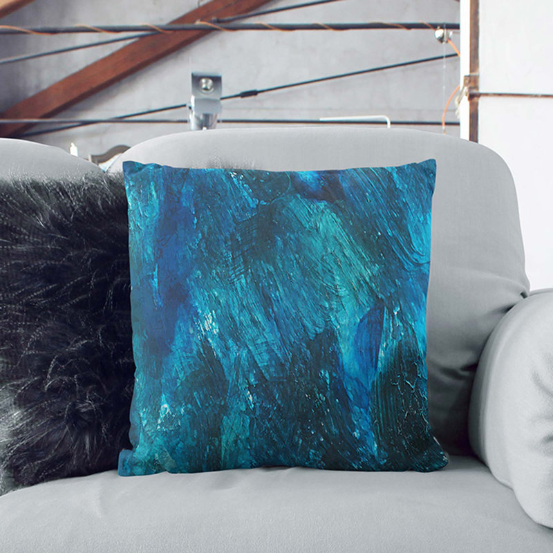 Abstract Square Cushion, Black, 55 x 55 cm