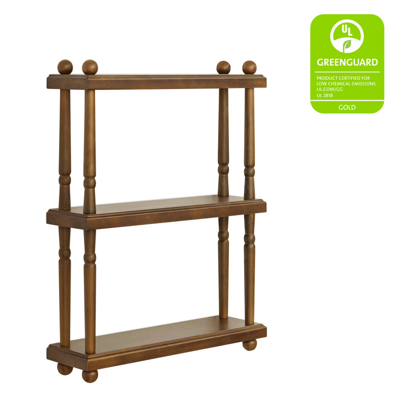 Liberty Tiered Wall Shelf, Natural Walnut
