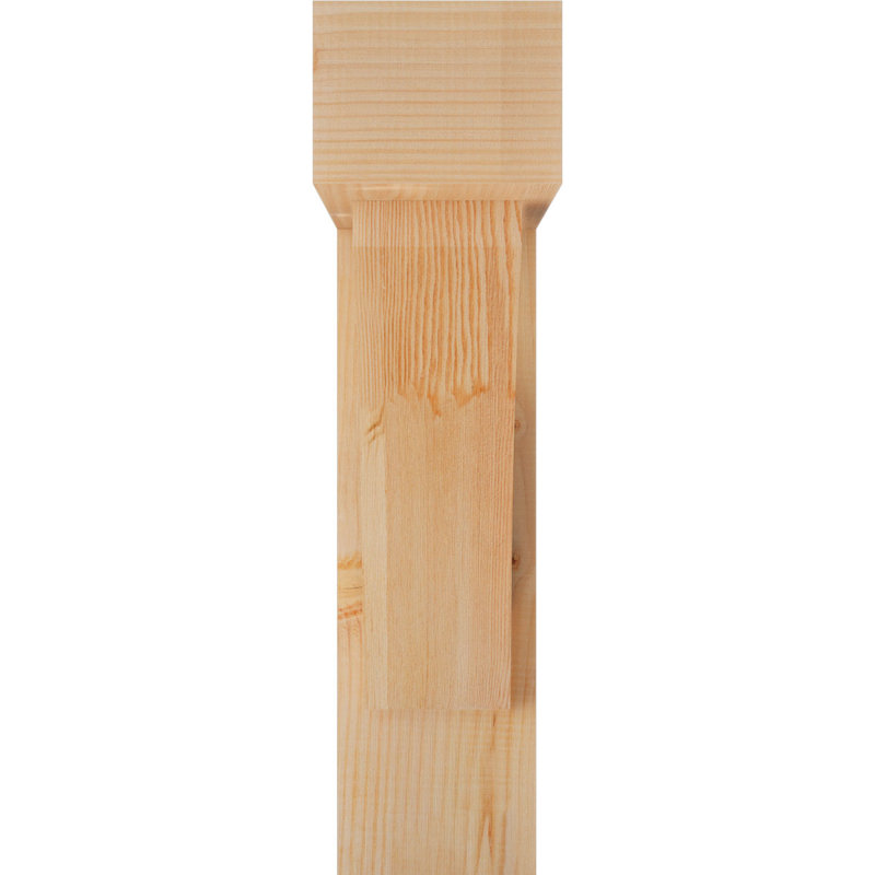 7 1/2"W x 26"D x 30"H Thorton Block Smooth Bracket w/ Offset Brace, Douglas Fir, 30 x 26, 7 1/2"W Douglas Fir (Smooth)