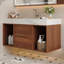 Meuble-lavabo flottant avec lavabo et tiroir mural à fermeture en douceur-570615406
