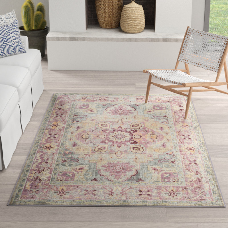 Emberlin Performance Oriental Rug, Rectangle 6' x 9'2"