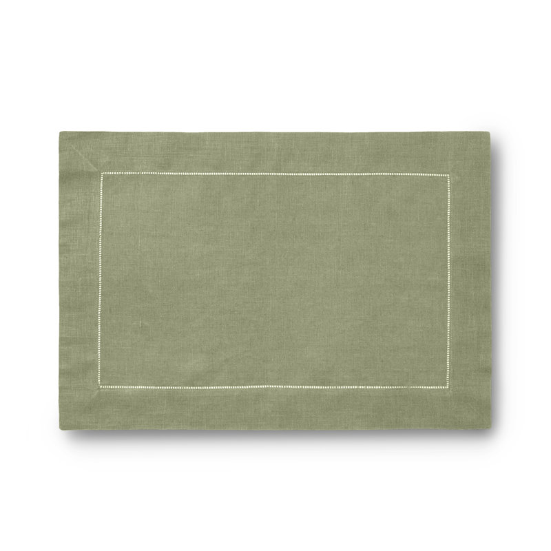 Festival Linen Rectangle Placemats, Sage