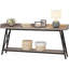 Console industrielle très longue de 70,9 pouces, canapé gris rustique pour le salon, table de bar pour le couloir d'entrée étroit, meubles d'appoint hauts