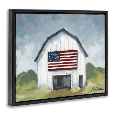 "Patriotic Country Barn", art mural sur toile flottante par Sara Baker