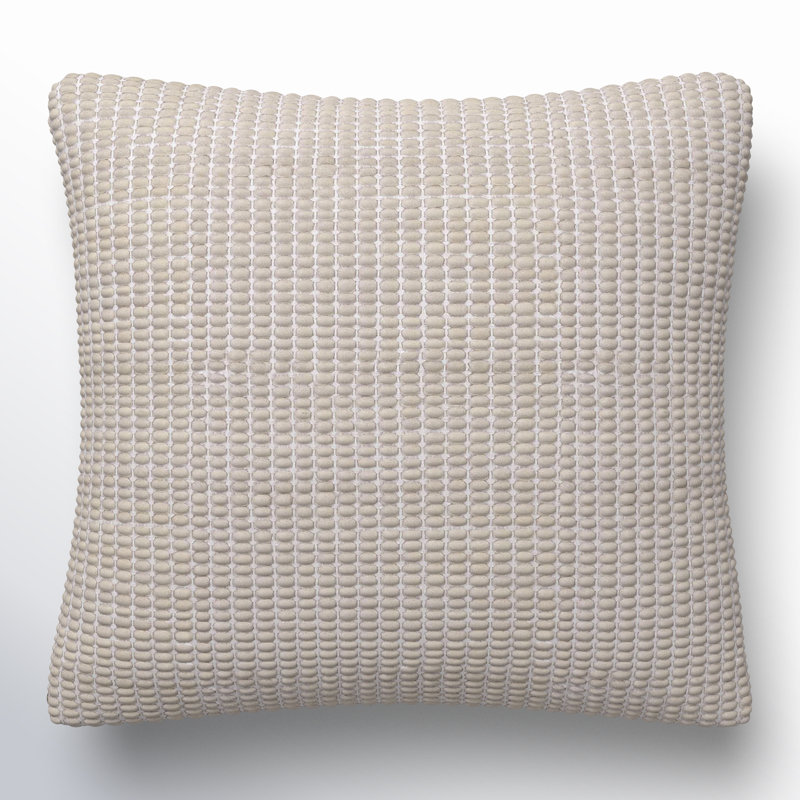 Coussin Waverly, Duvet, gris, 18 po x 18 po