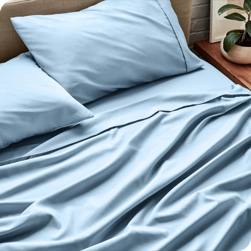 Bare Home Ultra-Soft Microfiber Sheet Set, Cal.King Sheet Set + 1 Fitted Sheet+2 Pillowcases, Light Blue