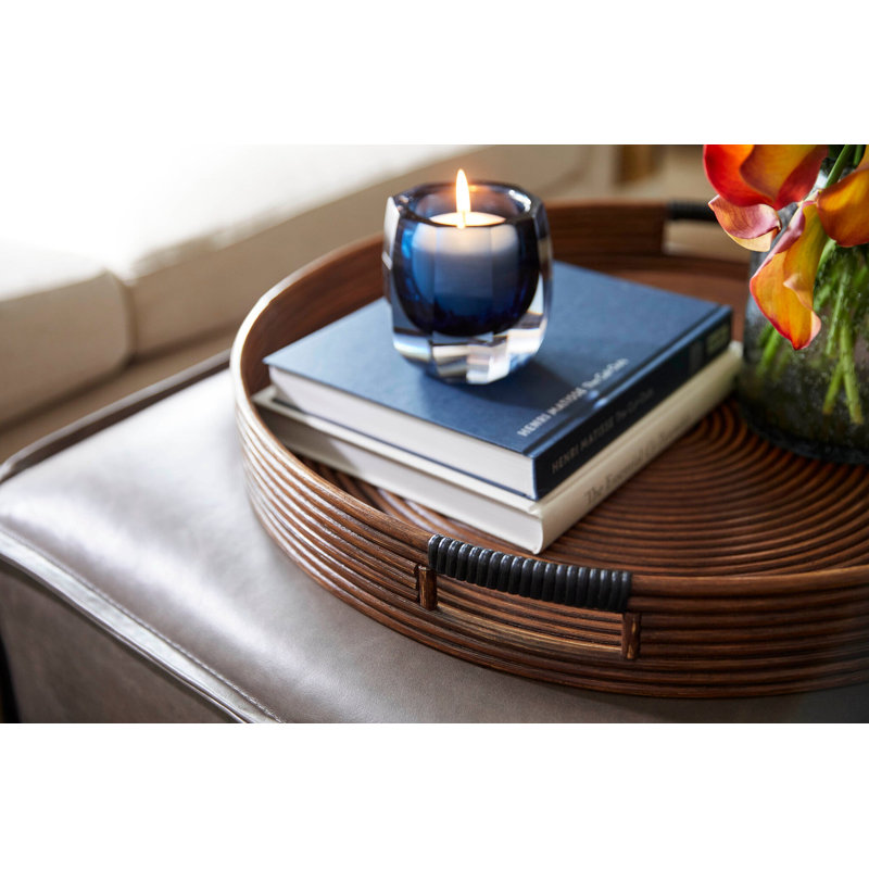 Papeete Rattan Decorative Tray, 3" H x 24" W x 24" D