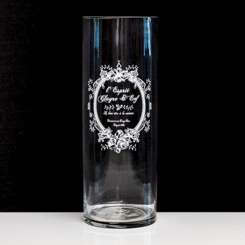 Haysley Glass Table Vase, 10.24" H x 3.74" W x 3.74" D