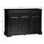 Buffet noir - Cuisine moderne, 2 tiroirs, tablettes réglables, armoire à café-1126370690