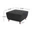 Repose-pieds carré Mid-Century moderne en chenille gris anthracite avec pieds en bois massif