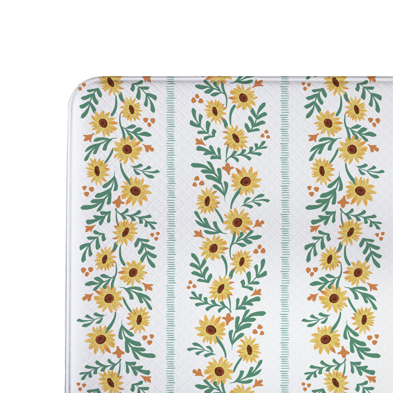 Tapis anti-fatigue Harvest Blossom, rayures tournesol, 76 x 46 cm