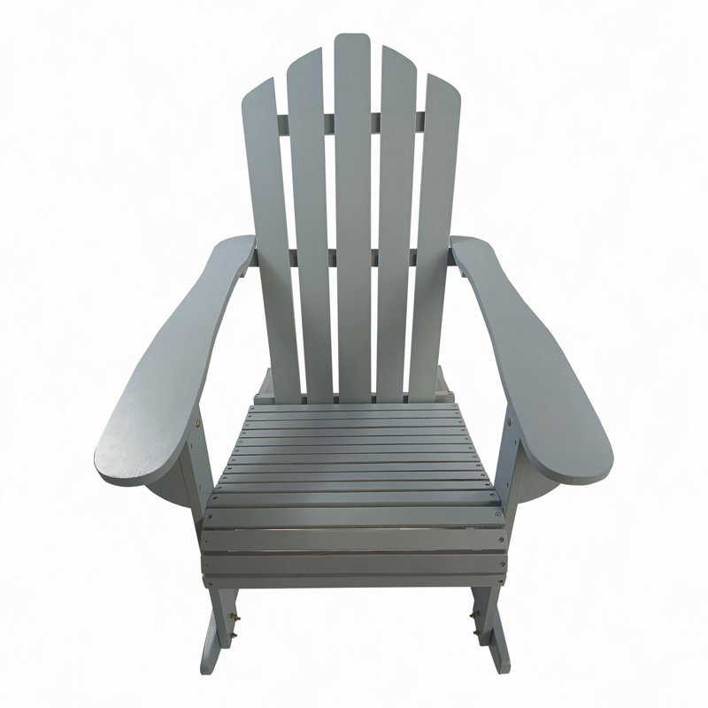 Chaise Adirondack inclinable en bois, Gris