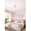 Gatwick 3-Light 52cm Silver Semi Flush Mount Ceiling Light Alabaster Style Glass