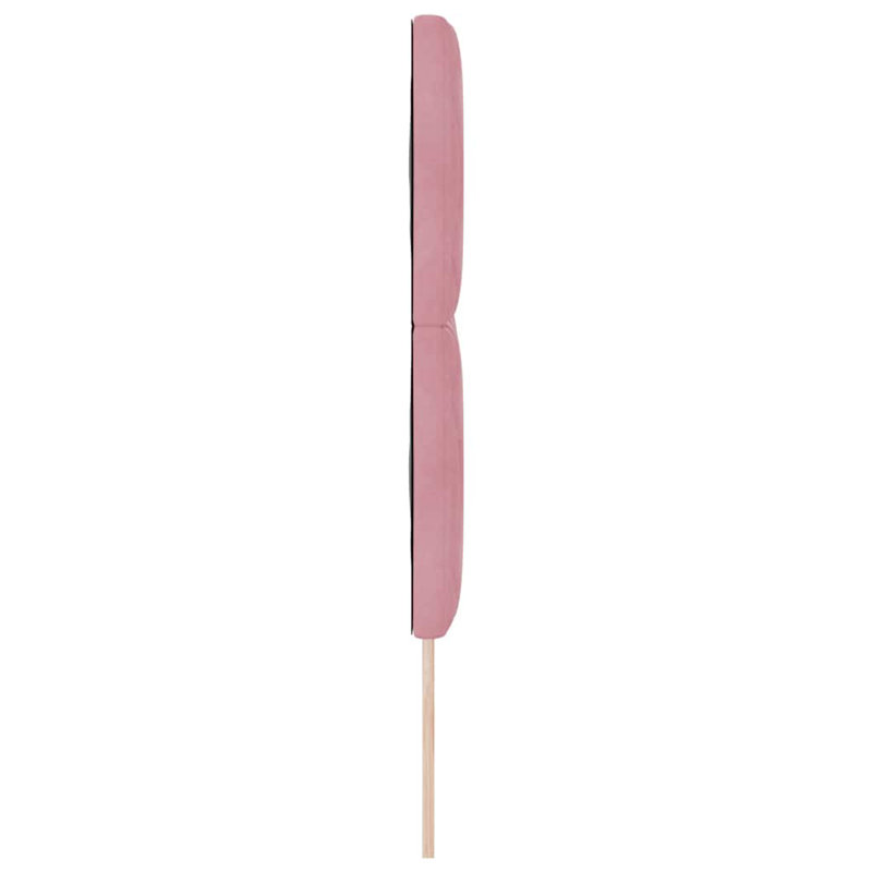  Headboard Wall-Mounted Geometric Velvet, 118cm H x 160cm W x 7cm D, Pink